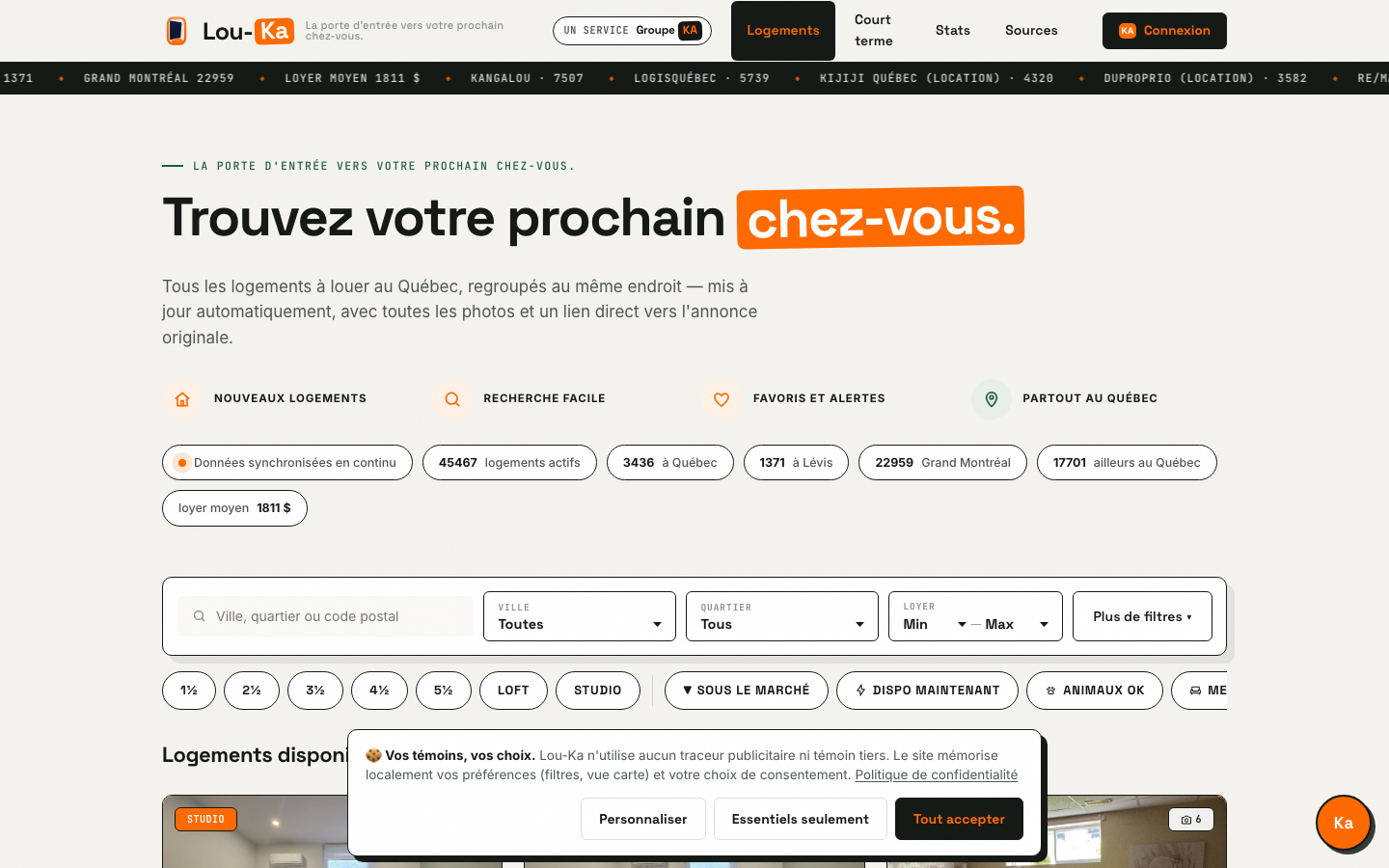 Étape 1 — Cherchez depuis l'accueil
